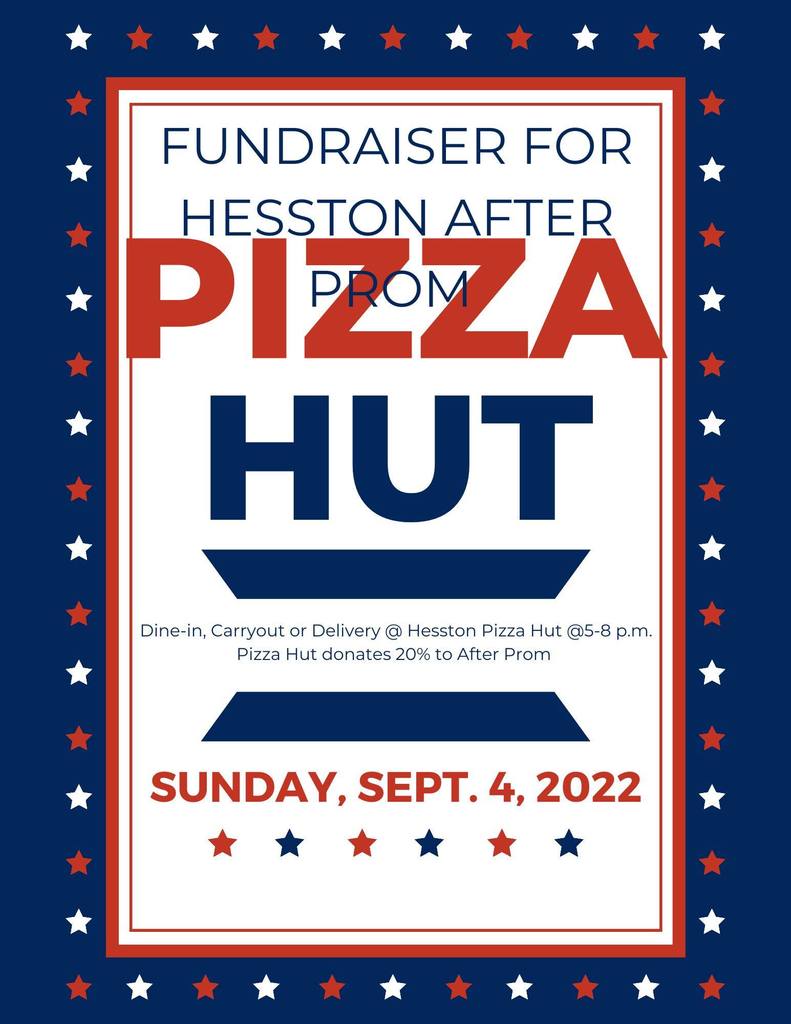 After Prom Pizza Hut Fundraiser Night 9/4/22